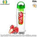 Großhandel Fabrik Tritan Fruit Infuser Wasserflasche, Kunststoff Zitrone Infusion Trinkflasche (HDP-0892)